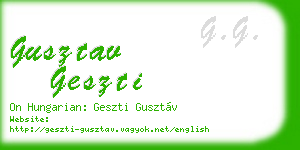 gusztav geszti business card