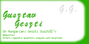 gusztav geszti business card